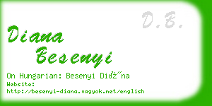 diana besenyi business card